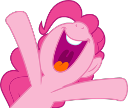 Size: 3000x2533 | Tagged: safe, artist:valadrem, pinkie pie, earth pony, pony, g4, .svg available, female, high res, simple background, solo, transparent background, uvula, vector, volumetric mouth