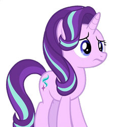 Size: 1537x1593 | Tagged: safe, edit, edited screencap, screencap, starlight glimmer, pony, unicorn, every little thing she does, g4, season 6, confused, female, not a vector, simple background, transparent background, worried