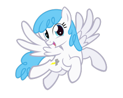 Size: 2500x2000 | Tagged: safe, artist:the smiling pony, lightning bolt, white lightning, pegasus, pony, g4, .svg available, flying, happy, high res, looking at you, open mouth, simple background, smiling, solo, spread wings, svg, transparent background, vector, wings