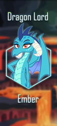 Size: 1080x2400 | Tagged: safe, artist:dashiesparkle, princess ember, dragon, g4, cave, dragoness, female, lava, phone wallpaper, pits, vector, wallpaper