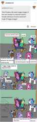 Size: 1170x3847 | Tagged: safe, artist:ask-luciavampire, oc, earth pony, hengstwolf, pegasus, pony, undead, unicorn, vampire, werewolf, ask ponys gamer club, ask, huggy wuggy, tumblr