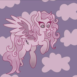 Size: 828x827 | Tagged: safe, artist:lynnpone, oc, pegasus, pony, cloud, cute, female, freckles, mare, sky, solo, wings