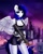 Size: 1024x1280 | Tagged: safe, alternate version, artist:shooshaa, oc, oc only, oc:hot breach, pegasus, anthro, ar-15, big breasts, breasts, city, cityscape, cleavage, clothes, commission, female, fingerless gloves, gloves, gun, jpg, looking at you, rifle, rooftop, shorts, solo, tank top, twilight (astronomy), weapon, wings