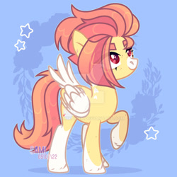 Size: 1280x1280 | Tagged: safe, artist:camikamen, oc, pegasus, pony, female, mare, solo, tail, tail feathers