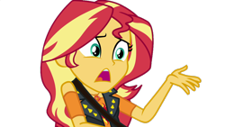 Size: 1920x1080 | Tagged: safe, edit, edited screencap, screencap, sunset shimmer, equestria girls, equestria girls series, forgotten friendship, g4, background removed, not a vector, open mouth, simple background, solo, transparent background