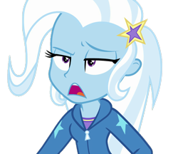 Size: 1249x1080 | Tagged: safe, edit, edited screencap, screencap, trixie, equestria girls, equestria girls series, forgotten friendship, g4, background removed, not a vector, open mouth, simple background, solo, transparent background
