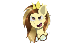 Size: 5120x2880 | Tagged: safe, artist:engi, oc, oc only, oc:prince whateverer, pegasus, pony, chest fluff, crown, determined, digital art, goggles, jewelry, musician, pegasus oc, regalia, simple background, solo, tongue out, transparent background, yelling