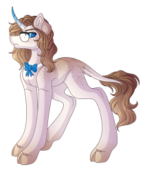 Size: 2904x3396 | Tagged: safe, artist:amazing-artsong, oc, oc:banner flyer, pony, unicorn, bowtie, cloven hooves, high res, male, simple background, solo, stallion, transparent background