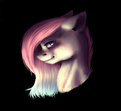 Size: 2000x1840 | Tagged: safe, artist:miurimau, oc, oc only, earth pony, pony, black background, bust, earth pony oc, female, mare, simple background, smiling, solo