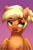 Size: 2000x3000 | Tagged: safe, artist:jedayskayvoker, oc, oc:little orange, pegasus, pony, blushing, crossdressing, eyebrows, eyebrows visible through hair, eyeshadow, femboy, green eyes, high res, lipstick, makeup, male, no eyelashes, orange coat, pegasus oc, pegasus wings, pony oc, red eyeshadow, red lipstick, sissy, solo, stallion, tongue out, wings