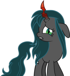 Size: 5526x6008 | Tagged: safe, artist:shootingstarsentry, oc, oc:nightshade (digimonlover101), changepony, hybrid, absurd resolution, female, floppy ears, interspecies offspring, offspring, parent:king sombra, parent:queen chrysalis, parents:chrysombra, simple background, solo, transparent background, vector