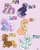 Size: 1624x2032 | Tagged: safe, artist:purfectprincessgirl, applejack, big macintosh, caramel, comet tail, fluttershy, perry pierce, pinkie pie, pokey pierce, rainbow dash, rarity, soarin', thunderlane, twilight sparkle, oc, bird, chicken, earth pony, pegasus, pony, unicorn, g4, bandana, braces, chest fluff, cloven hooves, crossed hooves, earth pony oc, eyeshadow, feathered fetlocks, female, floppy ears, glasses, horn, lidded eyes, lying down, makeup, male, mane six, mare, offspring, open mouth, open smile, parent:applejack, parent:big macintosh, parent:caramel, parent:comet tail, parent:fluttershy, parent:pinkie pie, parent:pokey pierce, parent:rainbow dash, parent:rarity, parent:soarin', parent:thunderlane, parent:twilight sparkle, parents:carajack, parents:cometlight, parents:fluttermac, parents:pokeypie, parents:rarilane, parents:soarindash, pegasus oc, pink background, plushie, prone, screencap reference, ship:carajack, ship:cometlight, ship:fluttermac, ship:pokeypie, ship:rarilane, ship:soarindash, shipping, simple background, smiling, stallion, straight, straw in mouth, unicorn oc, unicorn twilight, unshorn fetlocks