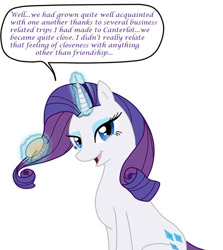 Size: 500x560 | Tagged: safe, artist:ask--luna-and-rarity, rarity, pony, unicorn, tumblr:ask luna and rarity, g4, brush, female, hairbrush, implied lesbian, implied rariluna, implied shipping, solo