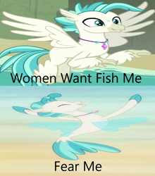 Size: 732x830 | Tagged: safe, edit, edited screencap, screencap, terramar, hippogriff, seapony (g4), g4, 1000 hours in ms paint, meme, wrong aspect ratio