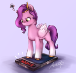 Size: 2100x2000 | Tagged: safe, artist:buttersprinkle, pipp petals, pegasus, pony, g5, my little pony: a new generation, adorapipp, angry, cute, female, frown, high res, madorable, mare, pipp is not amused, pipp is short, scale, signature, simple background, socks (coat markings), solo, unamused, unshorn fetlocks