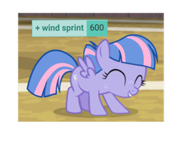 Size: 1222x985 | Tagged: safe, edit, edited screencap, screencap, wind sprint, pegasus, pony, derpibooru, common ground, g4, 600, cute, eyes closed, face down ass up, female, filly, foal, freckles, gritted teeth, meta, milestone, small wings, smiling, solo, spread wings, sprintabetes, tags, wings