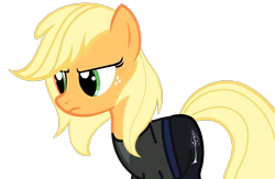 Size: 1937x1263 | Tagged: safe, artist:jacob kitts, edit, edited screencap, screencap, applejack, earth pony, pony, g4, alternate hairstyle, background removed, female, freckles, lord of the rings, mare, not a vector, re-enacted by ponies, simple background, solo, transparent background