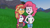 Size: 1280x720 | Tagged: safe, pinkie pie, sunset shimmer, equestria girls, g4, angry, bag, camp everfree outfits, eddy misbehaves at camp goville, female, goanimate, gritted teeth, lesbian, roblox, ship:sunsetpie, shipping, talking, turned head