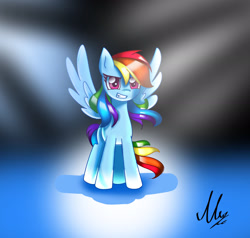 Size: 1920x1827 | Tagged: safe, artist:opal_radiance, rainbow dash, pegasus, pony, g4, 2020, female, grin, mare, signature, smiling, solo
