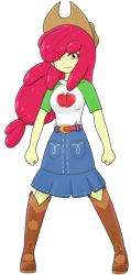 Size: 1049x2196 | Tagged: safe, artist:batipin, apple bloom, equestria girls, g4, my little pony equestria girls: better together, clothes, clothes swap, female, simple background, solo, transparent background