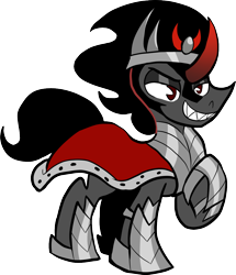 Size: 966x1124 | Tagged: safe, artist:joeywaggoner, king sombra, pony, unicorn, g4, cape, clothes, commission, commissioner:reversalmushroom, simple background, transparent background