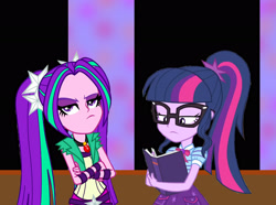 Size: 3000x2229 | Tagged: safe, artist:bigpurplemuppet99, aria blaze, rainbow dash, sci-twi, twilight sparkle, best trends forever, equestria girls, g4, my little pony equestria girls: better together, duo, female, high res, lesbian, shipping, sparkleblaze