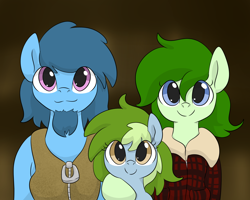 Size: 1250x1000 | Tagged: safe, artist:dendollae, oc, oc only, oc:glitter gouge, oc:nessy gouge, oc:wavery kelp, pony