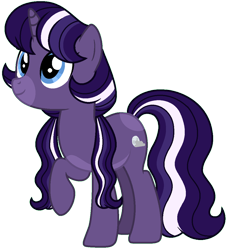 Size: 1004x1108 | Tagged: safe, artist:camomiie, oc, oc only, oc:dusk noire, pony, unicorn, base used, blue eyes, coat markings, facial markings, female, full body, hooves, horn, magical lesbian spawn, mare, markings, multicolored mane, multicolored tail, offspring, parent:rarity, parent:twilight sparkle, parents:rarilight, raised hoof, show accurate, simple background, smiling, snip (coat marking), solo, standing, tail, three quarter view, transparent background, unicorn oc