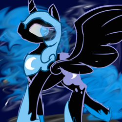 Size: 2000x2000 | Tagged: safe, artist:midnight-wisp-pone, nightmare moon, alicorn, pony, g4, 2015, female, high res, solo, spread wings, wings