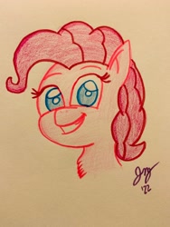 Size: 3024x4032 | Tagged: safe, artist:jesslmc16, pinkie pie, earth pony, pony, g4, 2022, colored pencil drawing, drawing, marker drawing, traditional art