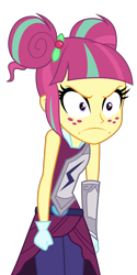 Size: 3000x6011 | Tagged: safe, artist:keronianniroro, sour sweet, equestria girls, g4, my little pony equestria girls: friendship games, absurd resolution, angry, clothes, female, fist, freckles, pants, simple background, solo, sports, transparent background, uniform, vector