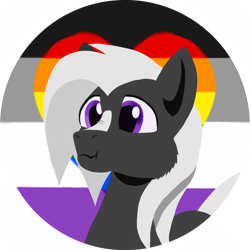 Size: 900x900 | Tagged: safe, artist:rockhoppr3, oc, oc only, oc:ace hearts, pony, asexual pride flag, pride, pride flag, profile picture, rainbow flag, scrunchy face, simple background, solo, transparent background
