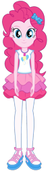 Size: 401x1418 | Tagged: safe, artist:rupahrusyaidi, pinkie pie, equestria girls, g4, my little pony equestria girls: better together, clothes, front view, geode of sugar bombs, grin, hairband, jewelry, looking at you, magical geodes, necklace, pantyhose, rah rah skirt, shoes, simple background, skirt, sleeveless, smiling, solo, tank top, transparent background, vector