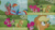 Size: 1280x720 | Tagged: safe, edit, edited screencap, editor:quoterific, screencap, applejack, crimson heart, granny smith, pinkie pie, rainbow dash, earth pony, pegasus, pony, unicorn, buckball season, g4, season 6, applejack's hat, buckball, cowboy hat, female, hat, male, mare, nose in the air, open mouth, open smile, pinktails pie, smiling, stallion, tree, uvula, volumetric mouth