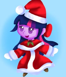 Size: 596x702 | Tagged: safe, artist:artsymlp12, twilight sparkle, alicorn, human, equestria girls, g4, christmas, christmas 2021, clothes, hat, holiday, humanized, long dress, long skirt, santa hat, skirt, solo, twilight sparkle (alicorn)