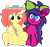 Size: 6006x5629 | Tagged: safe, artist:threetwotwo32232, artist:yelowcrom, oc, oc only, oc:brushie, oc:fizzy pop, earth pony, pony, unicorn, 2022 community collab, derpibooru community collaboration, belly, duo, female, mare, simple background, stardew valley, transparent background