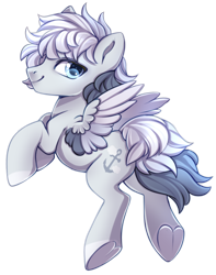 Size: 700x887 | Tagged: safe, artist:cabbage-arts, oc, oc only, pegasus, pony, commission, commissioner:anchormist, male, pegasus oc, simple background, solo, transparent background, underhoof