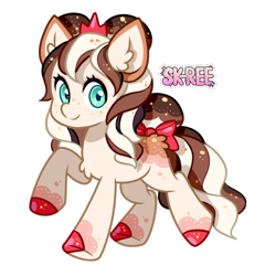 Size: 594x620 | Tagged: safe, artist:sk-ree, oc, oc:fudge fantasia, earth pony, pony, bow, female, mare, simple background, solo, tail, tail bow, transparent background