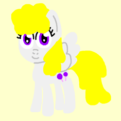Size: 680x684 | Tagged: safe, artist:boyiepony34, surprise, pegasus, pony, g1, g4, adoraprise, cute, drawception, female, g1 to g4, generation leap, mare, simple background, smiling, solo, tan background