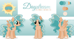 Size: 1280x688 | Tagged: safe, artist:cirillaq, oc, oc:daydream (cirillaq), pegasus, pony, female, mare, reference sheet, solo