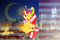 Size: 1920x1290 | Tagged: safe, artist:jxst-bleo, oc, pony, building, irl, kuala lumpur, malaysia, nation ponies, photo, ponified, solo