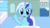 Size: 720x405 | Tagged: safe, artist:jacob kitts, minuette, pony, unicorn, g4, absurd file size, absurd gif size, animated, blinking, blue eyes, brushie brushie, female, gif, hoof hold, hooves, horn, looking at you, mare, open mouth, smiling, smiling at you, solo, talking, toothbrush, two toned mane, youtube link