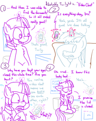 Size: 4779x6013 | Tagged: safe, artist:adorkabletwilightandfriends, shining armor, twilight sparkle, alicorn, pony, unicorn, comic:adorkable twilight and friends, absurd resolution, adorkable, adorkable twilight, bathroom, brother and sister, cellphone, comic, conversation, covering eyes, cute, dork, embarrassed, eyes closed, feather, female, funny, glowing, glowing horn, happy, horn, humor, levitation, magic, magic aura, male, mare, nervous, phone, shocked, siblings, sitting, sitting on toilet, slice of life, smartphone, surprised, telekinesis, toilet, toilet humor, toilet paper, twilight sparkle (alicorn), video call, wings