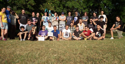 Size: 1024x525 | Tagged: safe, artist:alfa007, human, brony, convention, group photo, irl, irl human, meeting, outdoors, photo