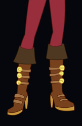 Size: 504x777 | Tagged: safe, artist:lifes-remedy, sunset shimmer, equestria girls, g4, boots, boots shot, clothes, high heel boots, jeans, legs, pants, pictures of legs, shoes, solo