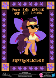 Size: 252x350 | Tagged: safe, artist:strykarispeeder, part of a set, saffron masala, pony, unicorn, g4, bipedal, clothes, female, mare, saffronlicious, solo, sunglasses, twilightlicious