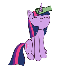 Size: 1700x1680 | Tagged: safe, artist:purblehoers, twilight sparkle, oc, oc:anon, pony, unicorn, g4, cute, hand, happy, head pat, horn, pat, simple background, sitting, smiling, unicorn twilight, white background