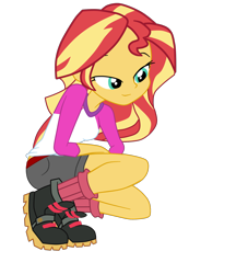 Size: 1916x2110 | Tagged: safe, artist:gmaplay, sunset shimmer, equestria girls, g4, my little pony equestria girls: legend of everfree, camp everfree outfits, simple background, solo, transparent background