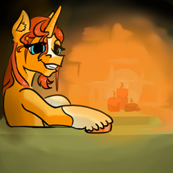 Size: 3000x3000 | Tagged: safe, artist:fumalunga, sunburst, pony, unicorn, g4, bath, bathing, bedroom eyes, candle, coat markings, high res, male, socks (coat markings), solo, waist up, wet, wet mane