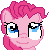 Size: 50x50 | Tagged: safe, artist:scootaloormayfly, pinkie pie, earth pony, pony, g4, blue eyes, pink mane, pixel art, poofy mane, simple background, small resolution, smiling, solo, transparent background